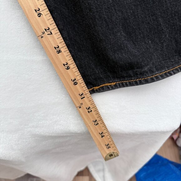 Levis 501 Jeans Mens 38x34(34x31) Black Original Fit Straight Leg Button Fly - Picture 7 of 14